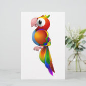 RAINBOW PARROT BRIEFPAPIER (Staand voorkant)