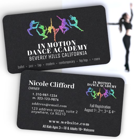 Rainbow Parties scintillant Dance Studio Cartes de