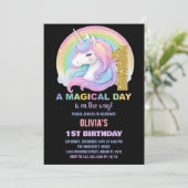 Rainbow Parties scintillant Unicorn Invitations d' (Debout devant)