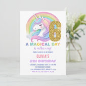 Rainbow Parties scintillant Unicorn Invitations d' (Debout devant)