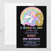Rainbow Parties scintillant Unicorn Invitations d' (Devant / Derrière)