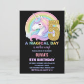 Rainbow Parties scintillant Unicorn Invitations d' (Debout devant)