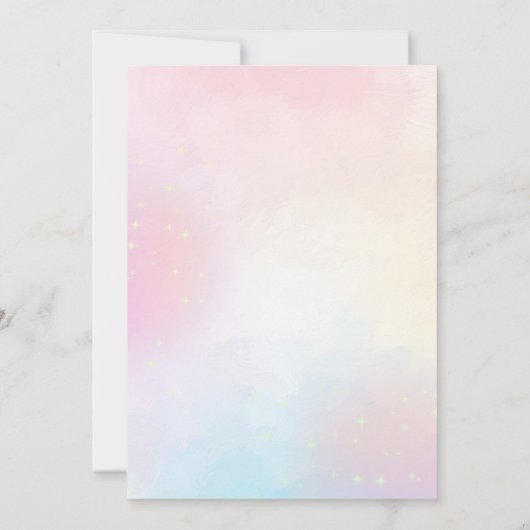 Rainbow Party 5e anniversaire Invitation (Dos)