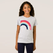 Rainbow Party gepersonaliseerd leeftijd roze blauw T-shirt (Voorkant volledig)