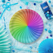 Rainbow party papier borden. papieren bordje (Feest)