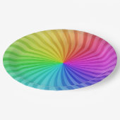 Rainbow party papier borden. papieren bordje (Gekanteld)