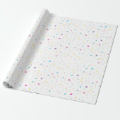 RAINBOW PARTY PATTERN heldere, kleurrijke moderne Cadeaupapier (Uitgerold)