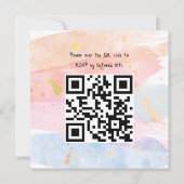 Rainbow Pastel Aquarelle Anniversaire Invitation (Dos)