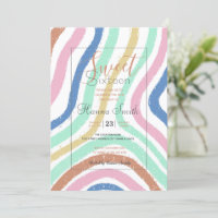 Rainbow Pastel Colors Wavy Brusstrokes