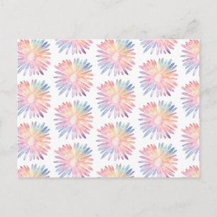 Rainbow Pastel Daisies Kleurrijke Bloem Patroon Briefkaart