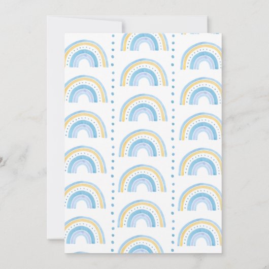 Rainbow Pastel Doodle Art Boys Invitation Annivers (Dos)