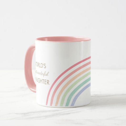 Rainbow Pastel Fille Mug (Devant gauche)