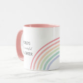 Rainbow Pastel Fille Mug (Devant gauche)