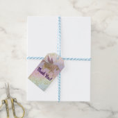 Rainbow Pastel Gold Glitter Fantasy Birthday Party Cadeaulabel (Met Touw)