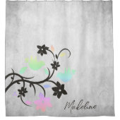 Rainbow Pastel Lovebirds rideau de douche (Devant)