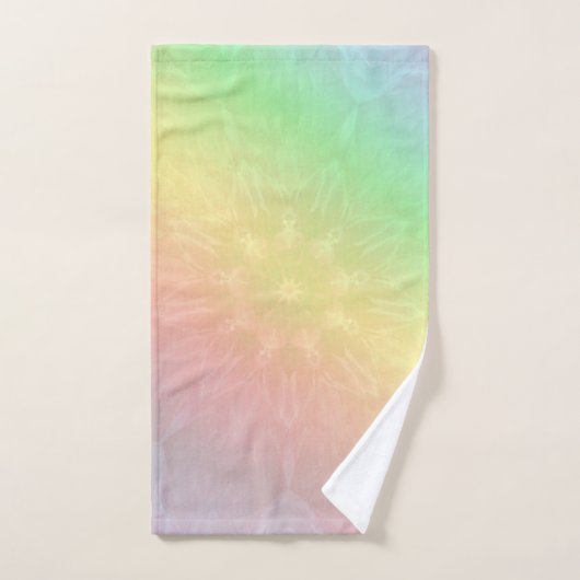 Rainbow Pastel Mandala design Bad Handdoek (Handdoek)