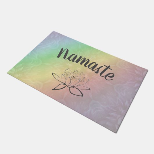 Rainbow pastel Namaste Deurmat (Schuin)