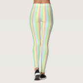 Rainbow Pastel Pinstripe Leggings (Achterkant)