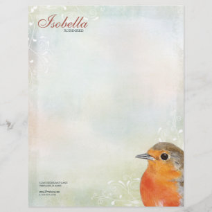 Rainbow Pastel & Robin Personal Letterhead Briefhoofd Ontwerp