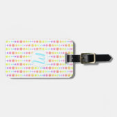 Rainbow Pastel Stippen Pattern Bagagelabel (Voorkant horizontaal)