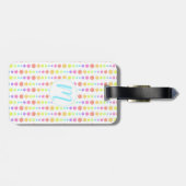 Rainbow Pastel Stippen Pattern Bagagelabel (Achterkant horizontaal)