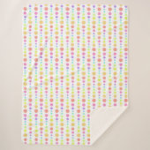 Rainbow Pastel Stippen Pattern Sherpa Deken (Voorkant)