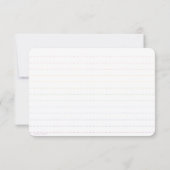 Rainbow Pastel Stripe Platte Kaart met Dot Rule (Achterkant)