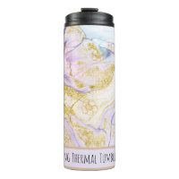 *~* Rainbow Pastel SWAG Marble QR Thermal Tumbler