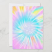 Rainbow Pastel Tie Dye Party Birthday Uitnodiging (Achterkant)