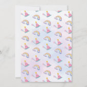 Rainbow Pastel Unicorn Any Age Birthday  Kaart (Achterkant)