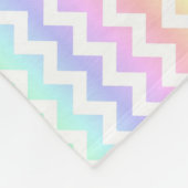 Rainbow Pastel White Chevron Fleece Blanket Deken (Hoek)