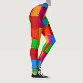 Rainbow Patchwork Quilt modern art abstract Leggings (Rechts)