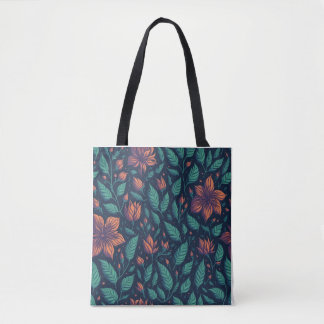Rainbow-patroon met bloem draagtas