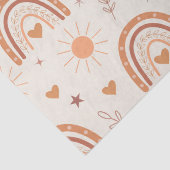 Rainbow-patroon van terracotta boho tissuepapier (Detail)