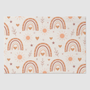 Rainbow-patroon van terracotta boho tissuepapier