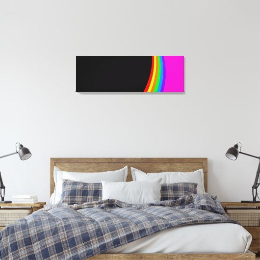 RAINBOW PATTERN CANVAS AFDRUK (Insitu (Slaapkamer))