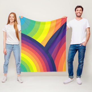 Rainbow Pattern Fleece Blanket 70