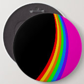 RAINBOW PATTERN RONDE BUTTON 6,0 CM (Voorkant /achterkant)