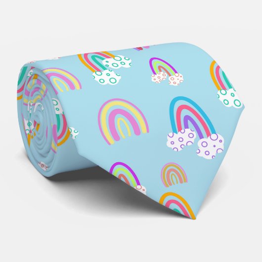 Rainbow pattern stropdas (Opgerold)