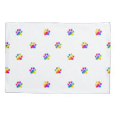 Rainbow Paw Drukt Hoesje voor aangepaste naam pijl Kussensloop (Achterkant)