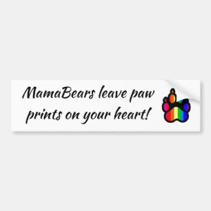 Rainbow Paw Print Bumpersticker