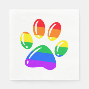 Rainbow Paw Print Dog Paw LGBT Pride LGBT Support Servet
