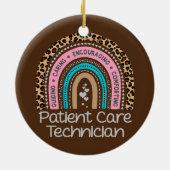 Rainbow PCT Tech Neurse patiënttechnicus Keramisch Ornament (Achterkant)