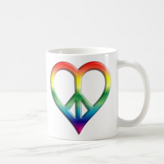 Rainbow Peace and Love Mok (Rechts)