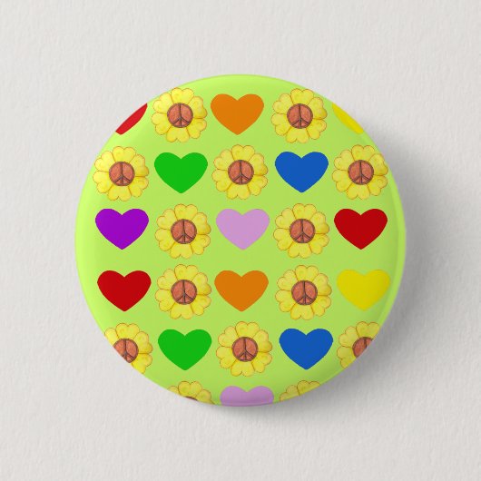Rainbow Peace Button (Voorkant)