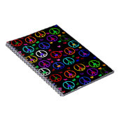 Rainbow Peace Hearts Notitieboek (Rechterzijde)
