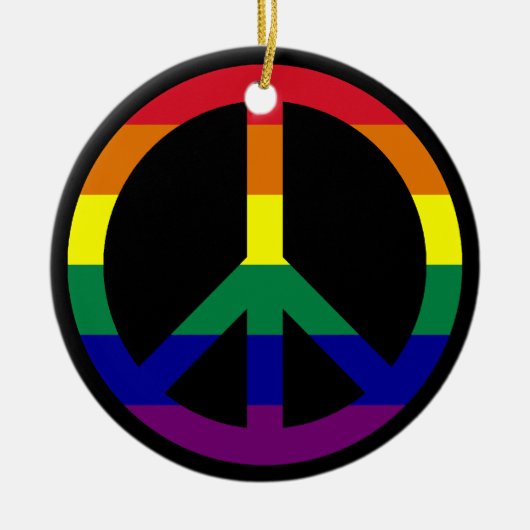 Rainbow Peace Ornament (Voorkant)