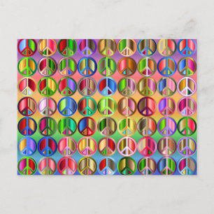 Rainbow Peace Sign briefkaart