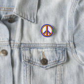 Rainbow Peace Sign Button (In situ)