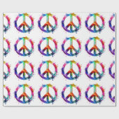 Rainbow Peace Sign Cadeaupapier (Vlak)